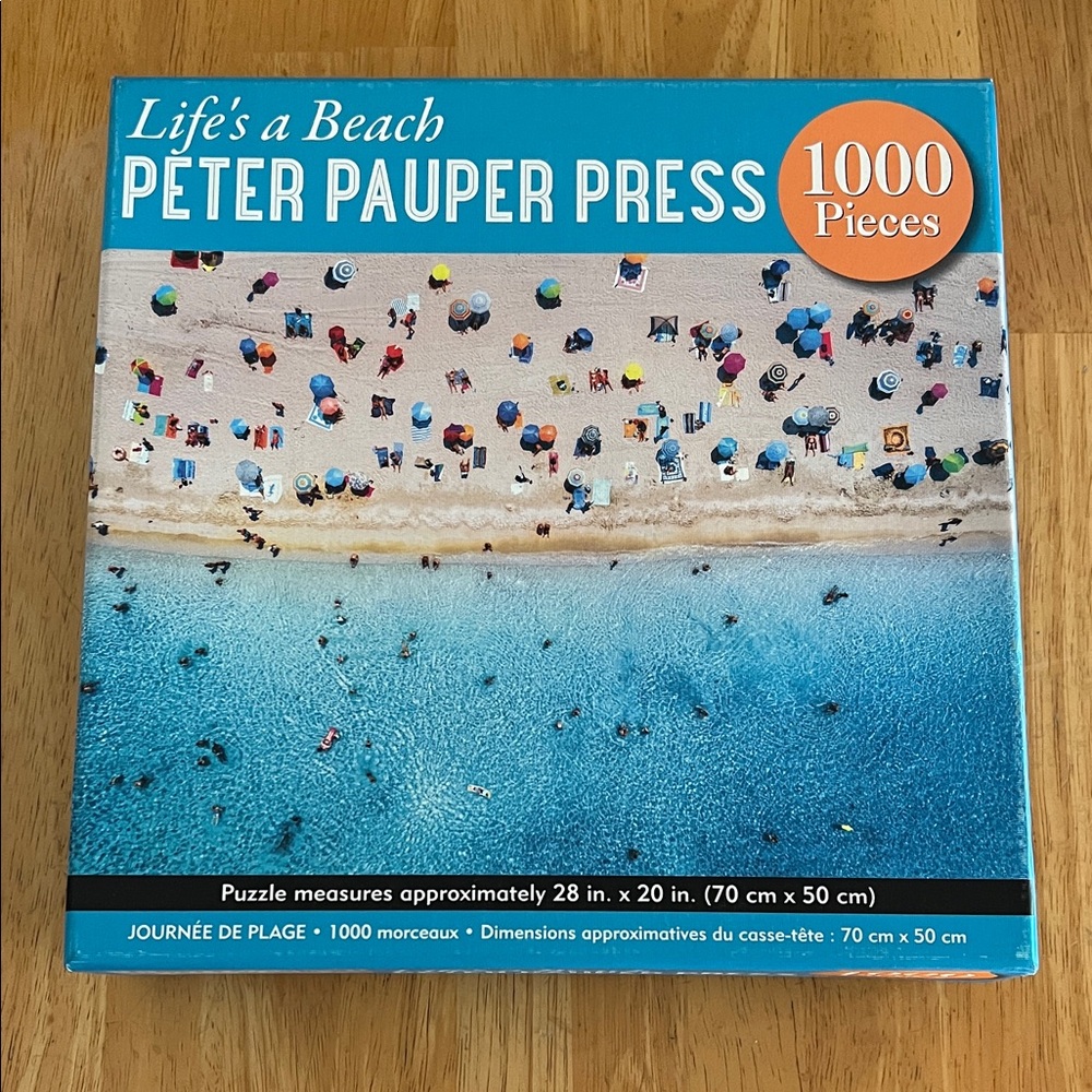 Peter Pauper Press 'Life's a Beach' 1000-Piece Puzzle + Full Sized Poster!